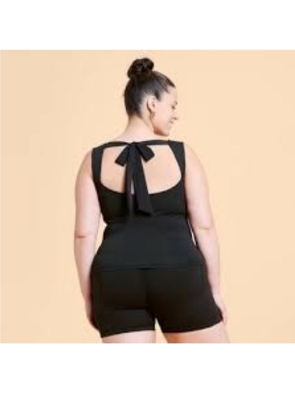 Blogilates Bow Back Tank Top in Black Size XS - Picture 3 of 6